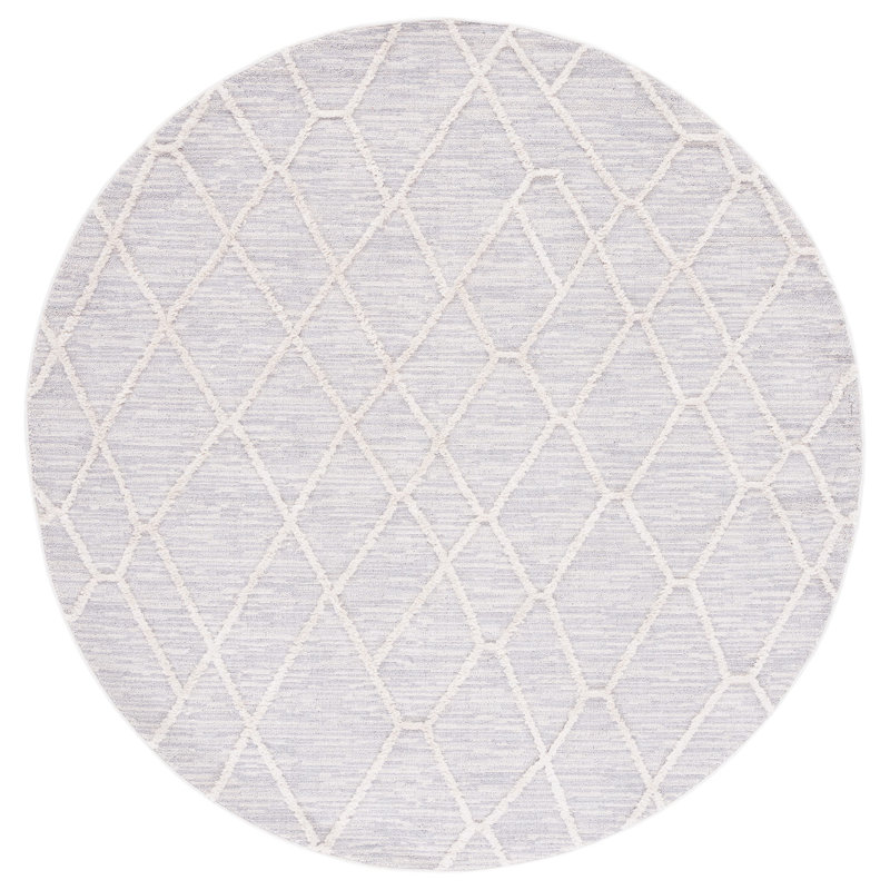 Rojas Performance Geometric Rug, Round 6'7"