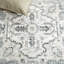 Tapis oriental en polyester tissé à la machine en gris clair / beige Lonon-180944931