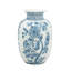 Vase en porcelaine avec motifs floraux - 5 po de diamètre 0,5 po x 8,7 po - bleu / blanc