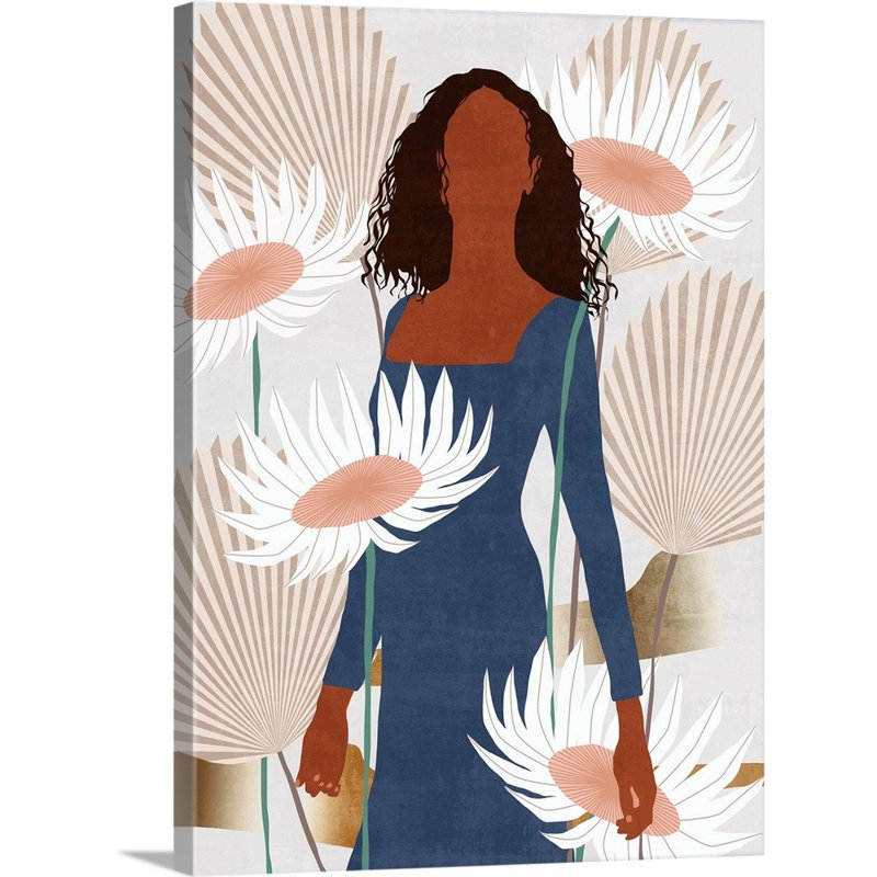 «Sun Kissed Woman I» par Melissa Wang - reproduction d'art, H 16 po x l 12 po x P 1,25 po, Toile tendue