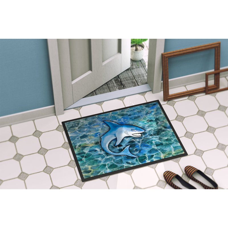 Tapis de porte extérieur anti-dérapant shark, L 27 po x L 18 po 