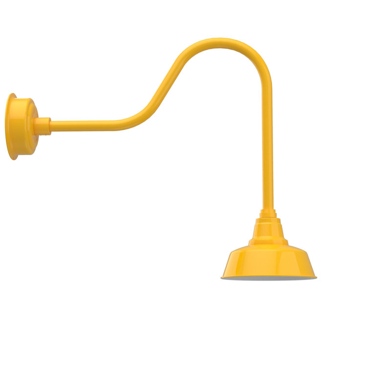 Luminaire de grange d'extérieur Vandervliet, Yellow, 26.125" H x 27" W x 16.25" D
