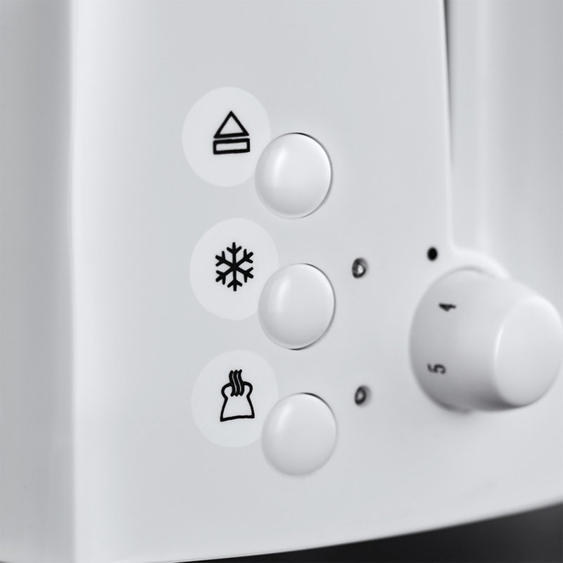 Russell Hobbs 2 Slice Textures Toaster, White