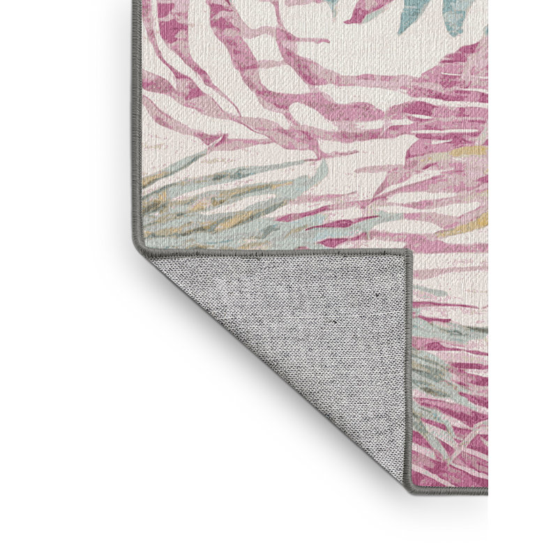Machine Washable Gray Area Rug, Square 5'