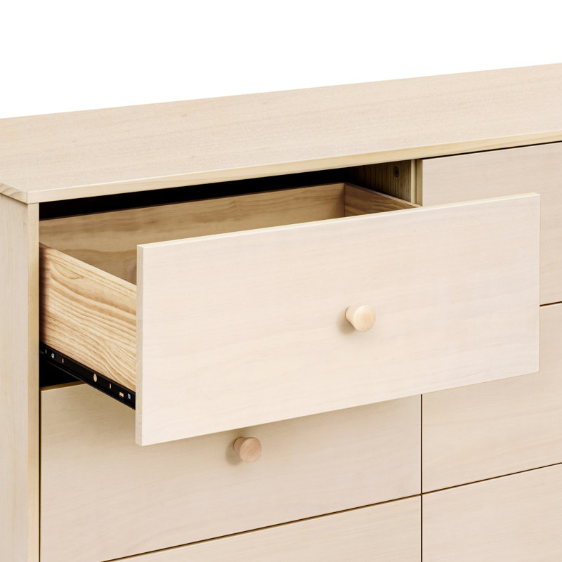 Hudson Modern 6-Drawer Assembled Double Dresser, Ivory