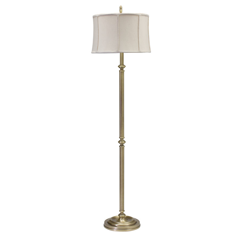 Lampe sur pied 61 po Ronna, Laiton antique