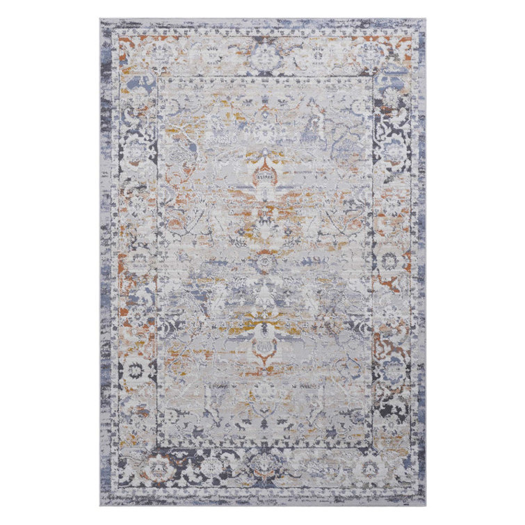 Naar Payas Area Rugs, Ivory/Grey/Traditional Accent Power Loom Machine -Crafted Rug