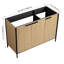 Wall-Mounted Bathroom Vanity With Sink And Side Cabinet, Soft Close Doors