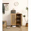 Natural Storage Cabinet Double-Door Shoe Cabinet with Large Storage Space and Durable Structure 29.5inch