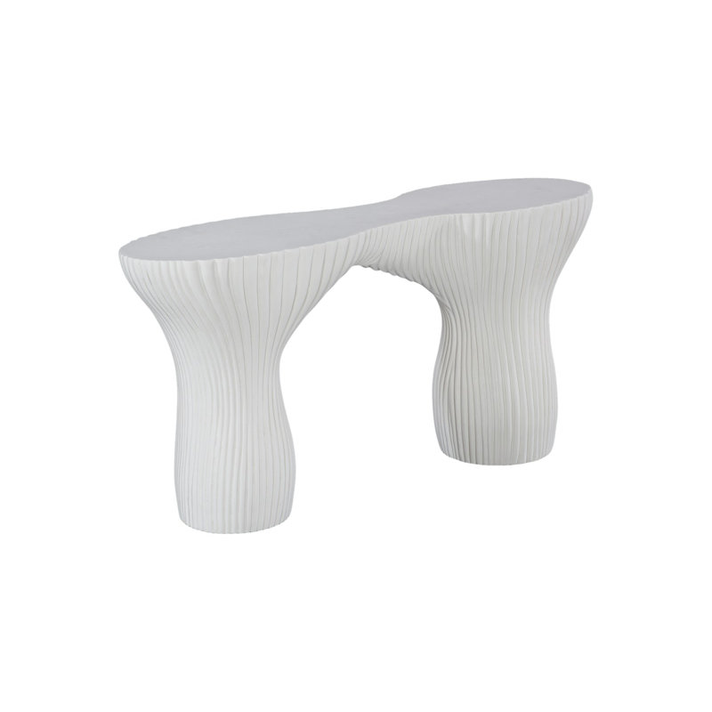 Cadence Console Table, White Stone, White Stone