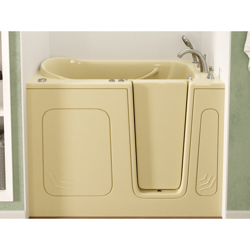 Therapeutic Tubs 30 in. x 54 in. Right Drain Quick Fill Walk-In Air Tub in Biscuit, Biscuit, Right