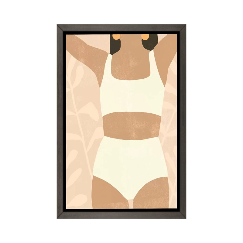 «Sunbather I», reproduction de photo, H 60 po x l 40po x P 1,5 po, Cadre en bois rustique foncé
