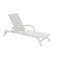 Aluminum Sling & Teak Tribeca Stacking Chaise Lounge-429714993