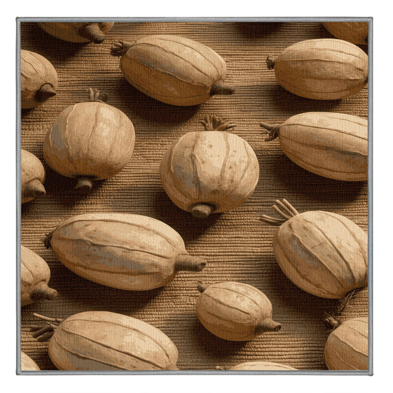  Washable Jicama Vegetables Area Rug, Carré 6 pi