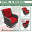 Ensemble de meubles de patio 6 pièces en osier avec coussin rouge 6 pièces-1620798896