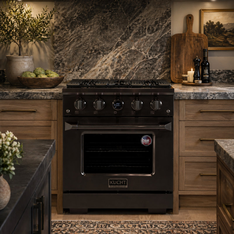 Kucht 30'' W Free Standing Range, Natural Gas