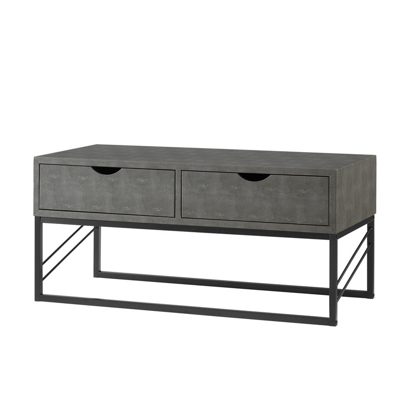 Sled Coffee Table with Storage, Grey