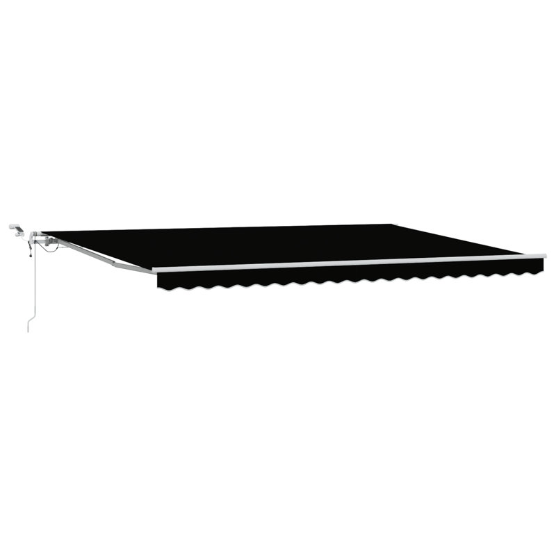 Retractable Awning, 500 cm W x 300 cm D, Black
