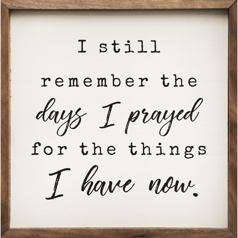 The Days I Prayed Period White, 8" H x 8" W x 1" D