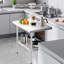 Table de préparation et de travail en acier inoxydable 36 po x 24 po avec tablette ajustable et utilitaire de cuisine commercial robuste-122453497