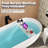 CASAINC 59" Oval Solid Surface Freestanding Soaking White Bathtub With Drain