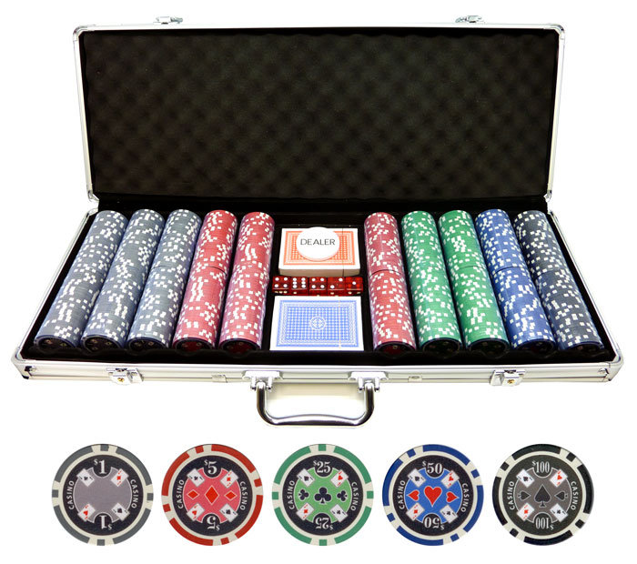 Puces de poker 500 pièces casino ace