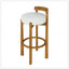 Tabouret de bar à dossier bas en bois Elise-604613911