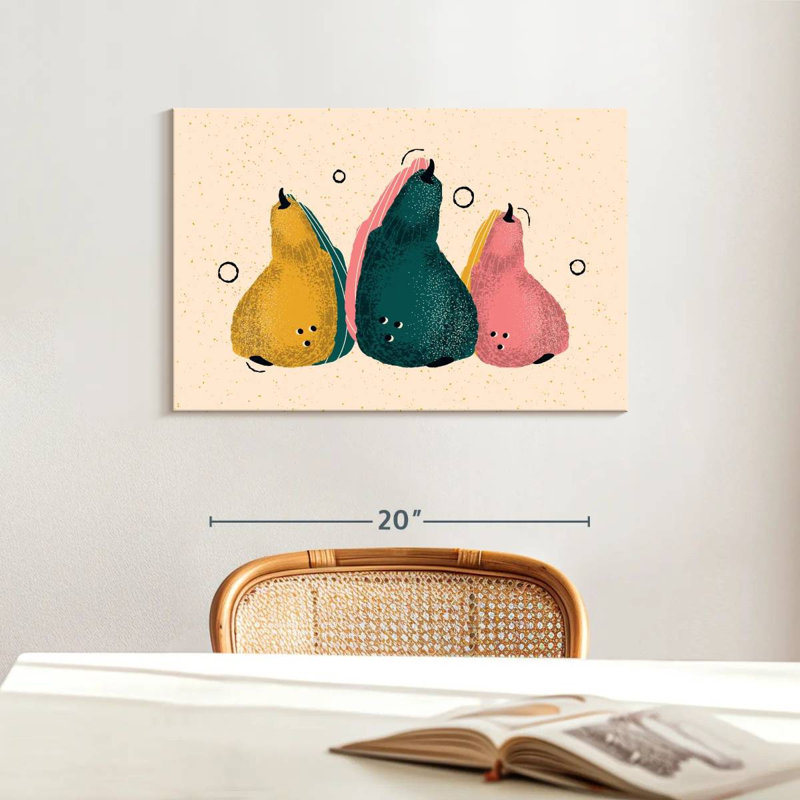 Abstract Pears, 16" H x 24" W
