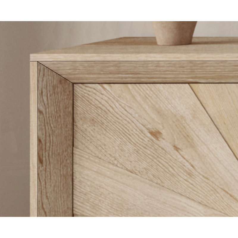 Credenza - Armoire de rangement symétrique Sunburst, Naturel antique