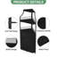 Wine Bottle & Glass Rack Black