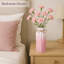 Vase en céramique rose dégradé, vases à fleurs de style minimaliste pour décoration intérieure moderne, vase décoratif pour salon, table basse, bureau, bibliothèque et table de ferme