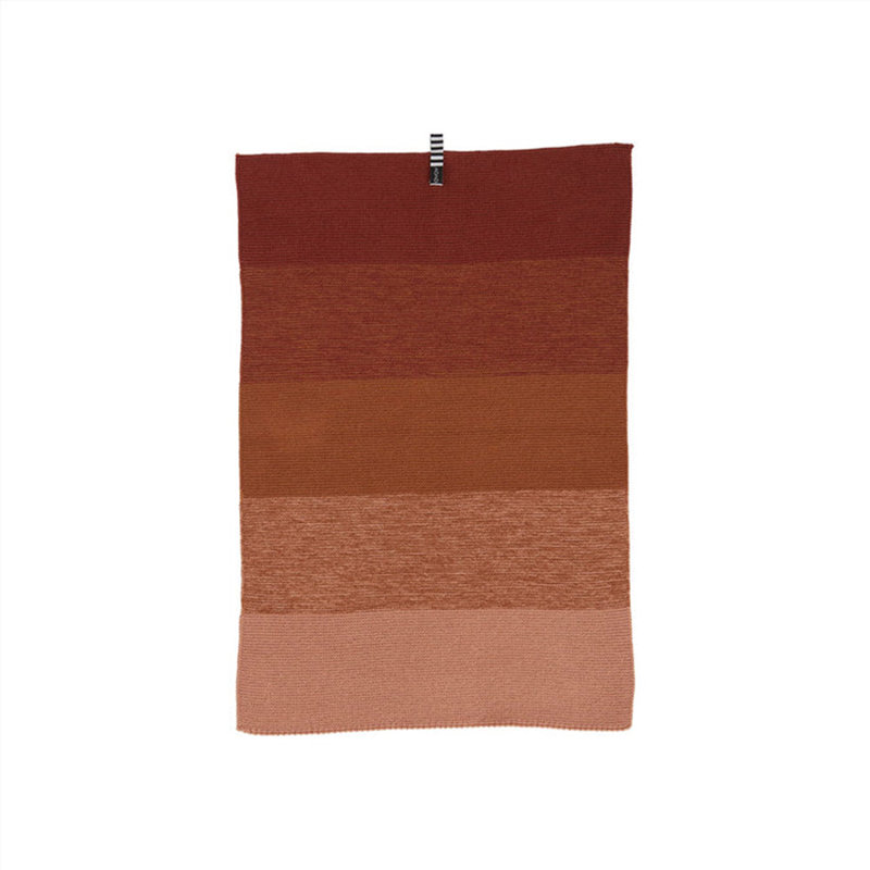 Niji Cotton Stripe Dish Cloth Kitchen Towel,  Dark Caramel