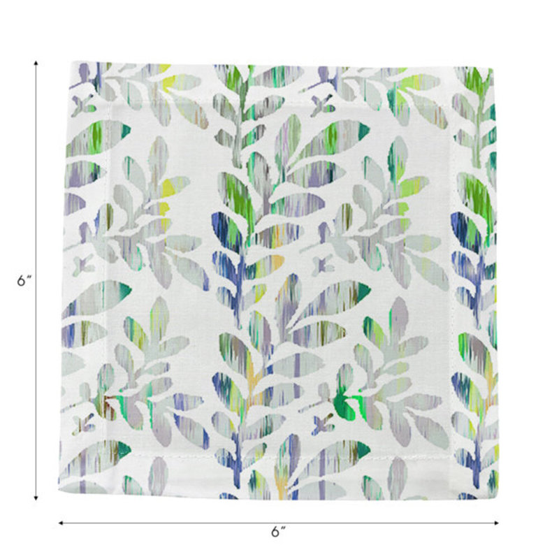 Cotton Blend Square Napkins, Verdure