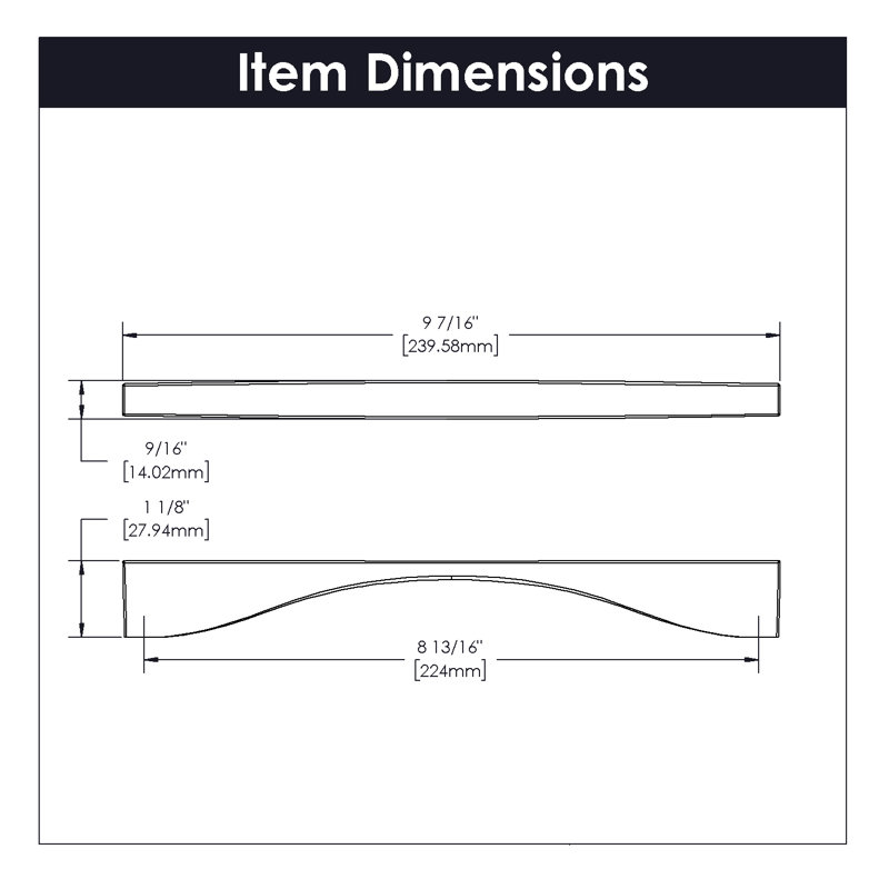 12-Inch Brushed Golden Brass Modern Handle Bar