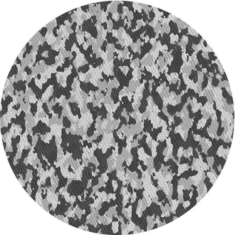 Tapis gris Power Loom, Rond 8 pi