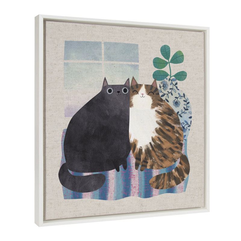 «Friends 1» par Planet Cat, reproduction d'art sur toile encadrée