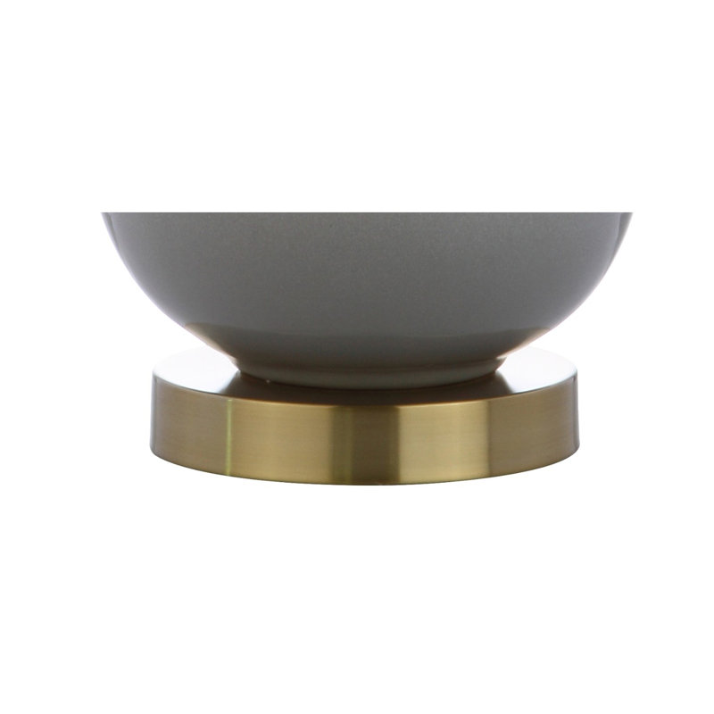 Halley Gradient 25" Ceramic/Brass LED Table Lamp, White/Gray