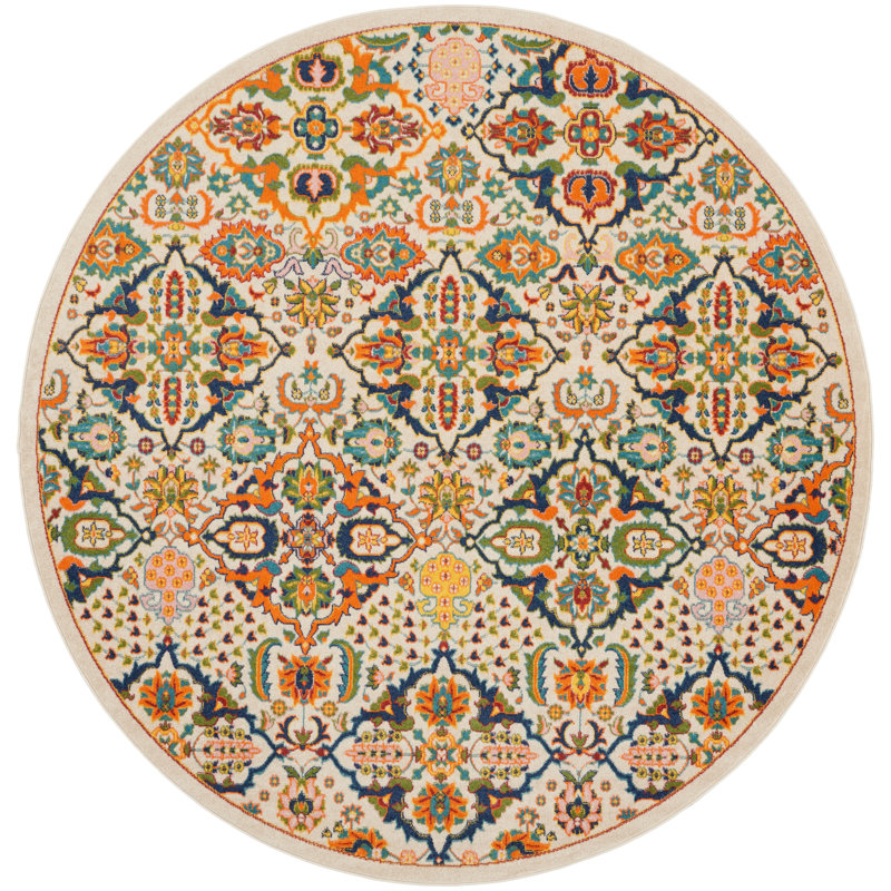 Whitingham Oriental Indoor Rug, Round 7'10"