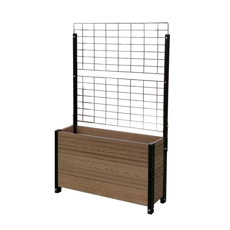 Vertical Garden with Trellis, Brown/Black, 57" H x 36" W x 12" D