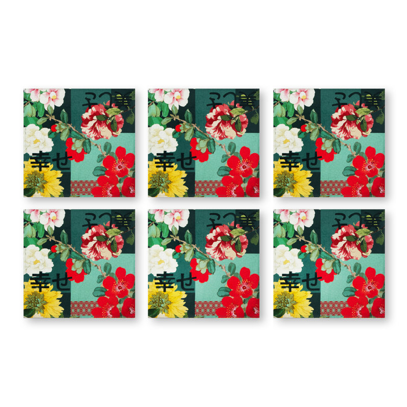 Furisode 100% Cotton Abstract Square Napkin