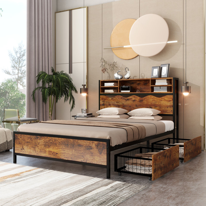Yasira Metal Storage Bed, Full / Double