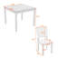 Ensemble de salle à manger moderne en bois: table carrée peu encombrante avec 4 chaises rembourrées-1544811693-1544811691