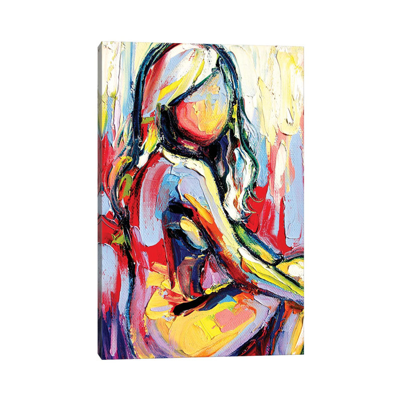 Femme 195 by Aja Trier - Wrapped Canvas Painting, 30.48cm H x 20.32cm W
