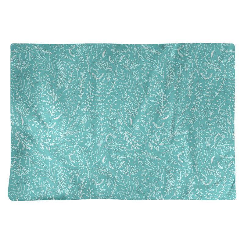 Napperon à motif floral classique de 18 po ditsy, Bleu sarcelle