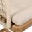 Holtzclaw 29'' Teak Finish Outdoor Wood Bar Stools With Rope Back And Beige Cushions