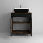 Meuble-lavabo sur pied simple 30 po avec comptoir en bois manufacturé avec lavabo et robinet
