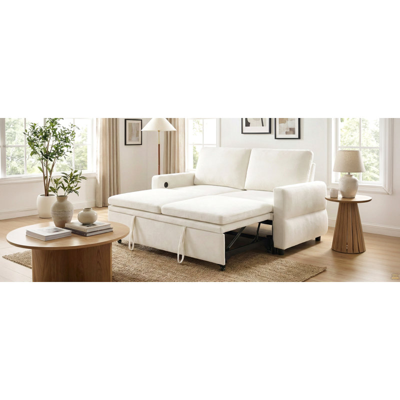 Canapé-lit convertible 62,75 po, Beige