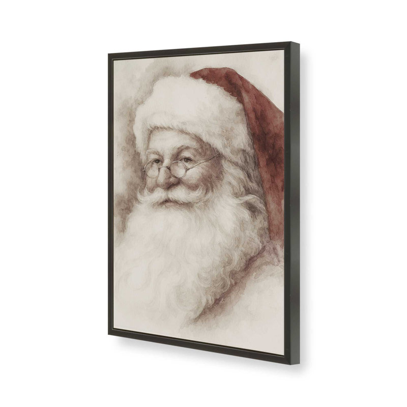 Reproduction d'art classique de Noël, 24 po x 36 po, Noir satiné