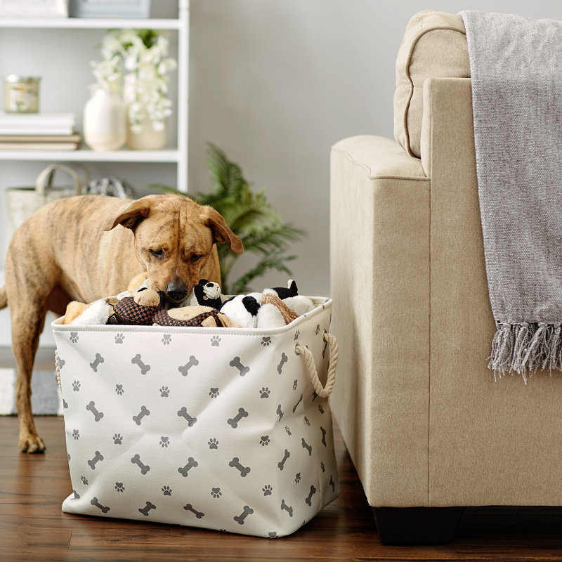 Cube ou bac en tissu, H 15 po x l 17,75 po x P 12 po, Gris