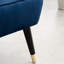 Fauteuil d'appoint bleu - Siège et dossier en mousse dense avec revêtement en velours et côtés courbés avec coutures en bois d'hévéa noir Galvanoplastie dorée l 24 po x P 33 po H Assemblage requis Tissu de rembourrage rembourré-194438981